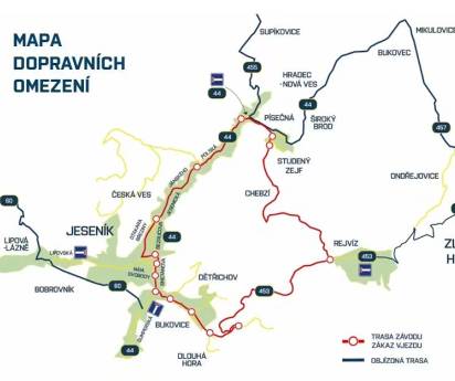 Dopravní informace - dopravní omezení během konání MČR a MSR v silniční cyklistice