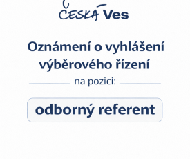 Oznámení o vyhlášení výběrového řízení