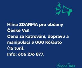 Nabídka hlíny – Česká Ves