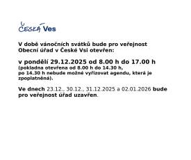 Obecní úřad o Vánocích