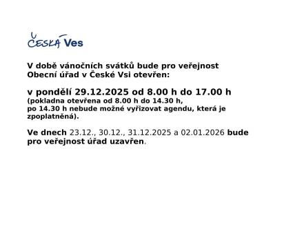 Obecní úřad o Vánocích