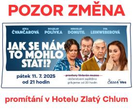 Změna - promítání v Hotelu Zlatý Chlum