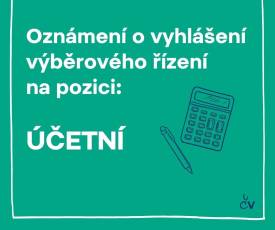 Oznámení o vyhlášení VŘ - účetní
